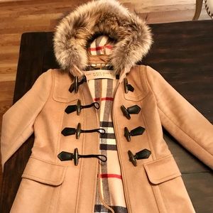 Brand New Burberry Wool Toggle Coat